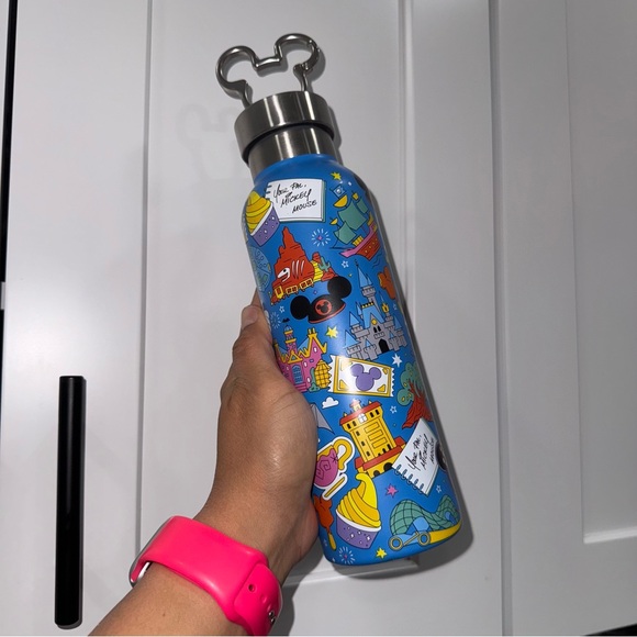 DISNEY Play in the Park Stainless Steel Water Bottle with Clip – - Picture 6 of 11